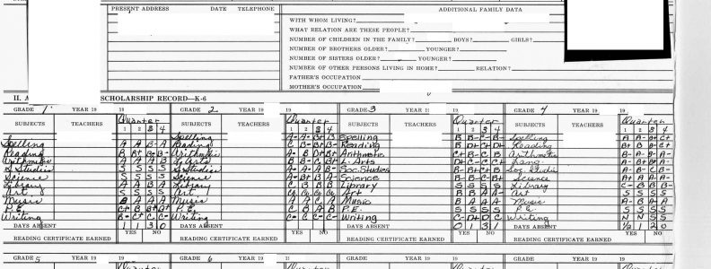 microfiche school record
